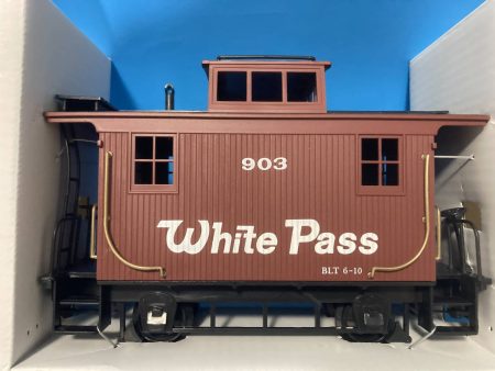 G Scale Train - Bachmann 93119 White Pass & Yukon 4-wheel Caboose For Discount