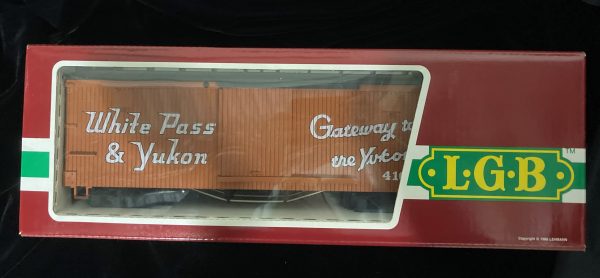 G scale train - LGB White Pass & Yukon Gateway Boxcar 4167H For Sale