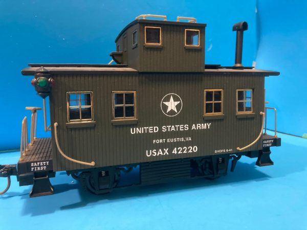 G scale train - Aristocraft ART-42220 US Army Bobber Caboose 1:29 scale Hot on Sale