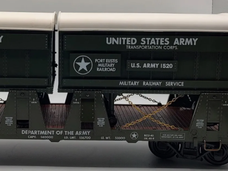 G scale train - Aristocraft ART-46520 US Army Piggyback Flatcar with 2 Trailers Online Hot Sale