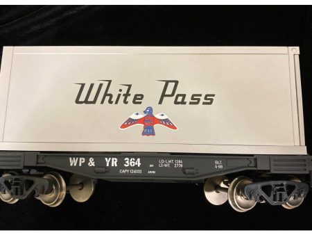 G scale train - LGB White Pass & Yukon Container on Flatcar 4085H Online