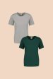 The T-Shirt tuplapakkaus - Dark Green & Grey Online Hot Sale