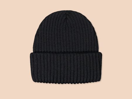 Rib Beanie, Black on Sale