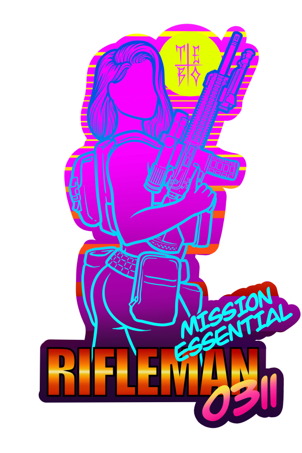 Retro Rifleman Sticker For Discount