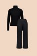 Culottes & Rib Rollneck -pakkaus, Black For Sale