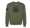 Light Weight Crewneck - Military Green For Discount