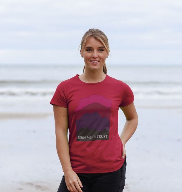 Four Mountains Women s T-shirt - New Red Sale