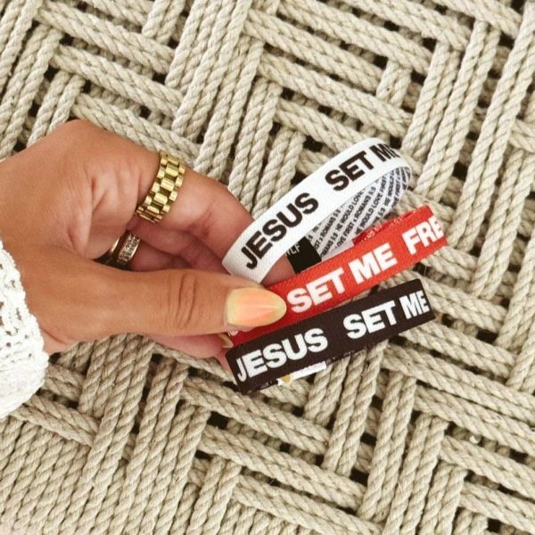 NEW! |  JESUS SET ME FREE  ELASTIC 3-PACK Fashion