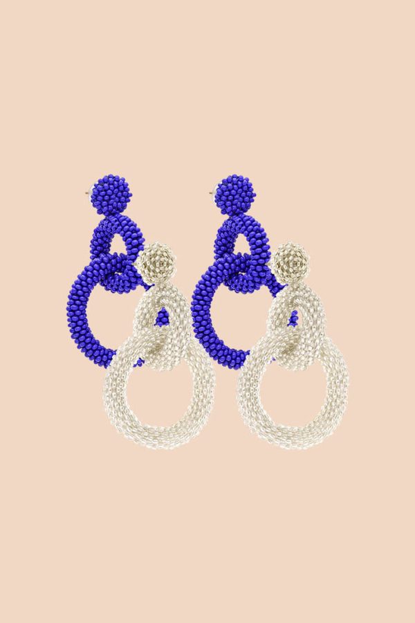 Gia-korvakorusetti, Royal Blue & Silver Online Sale