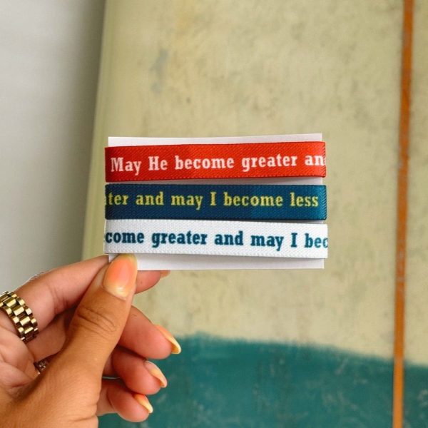 NEW! |  MAY HE BECOME GREATER  ELASTIC 3-PACK Supply