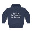 Be Real. Be Righteous. Be Relevant HOODIE (Navy, Unisex) Online