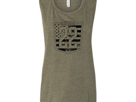 Womens Muscle Workout Tank- Olive   Military Green Online Sale