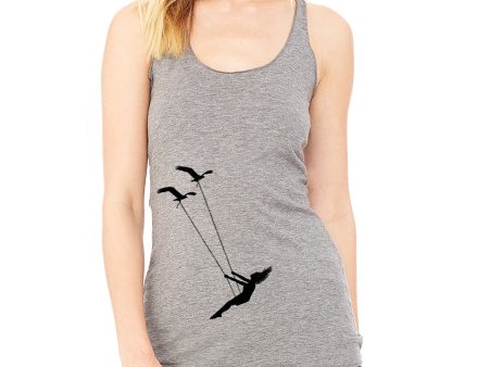 Flying bird swing racerback tank top Online now