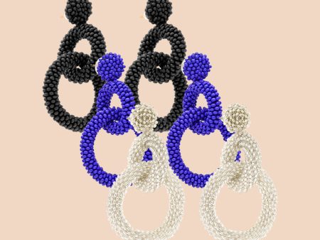 Gia-korvakorusetti, Royal Blue, Black & Silver For Discount