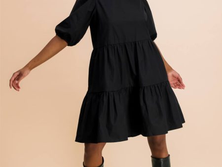 Tiered Mini Dress, Black Online