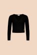 Cashmere Cardigan, Black Hot on Sale